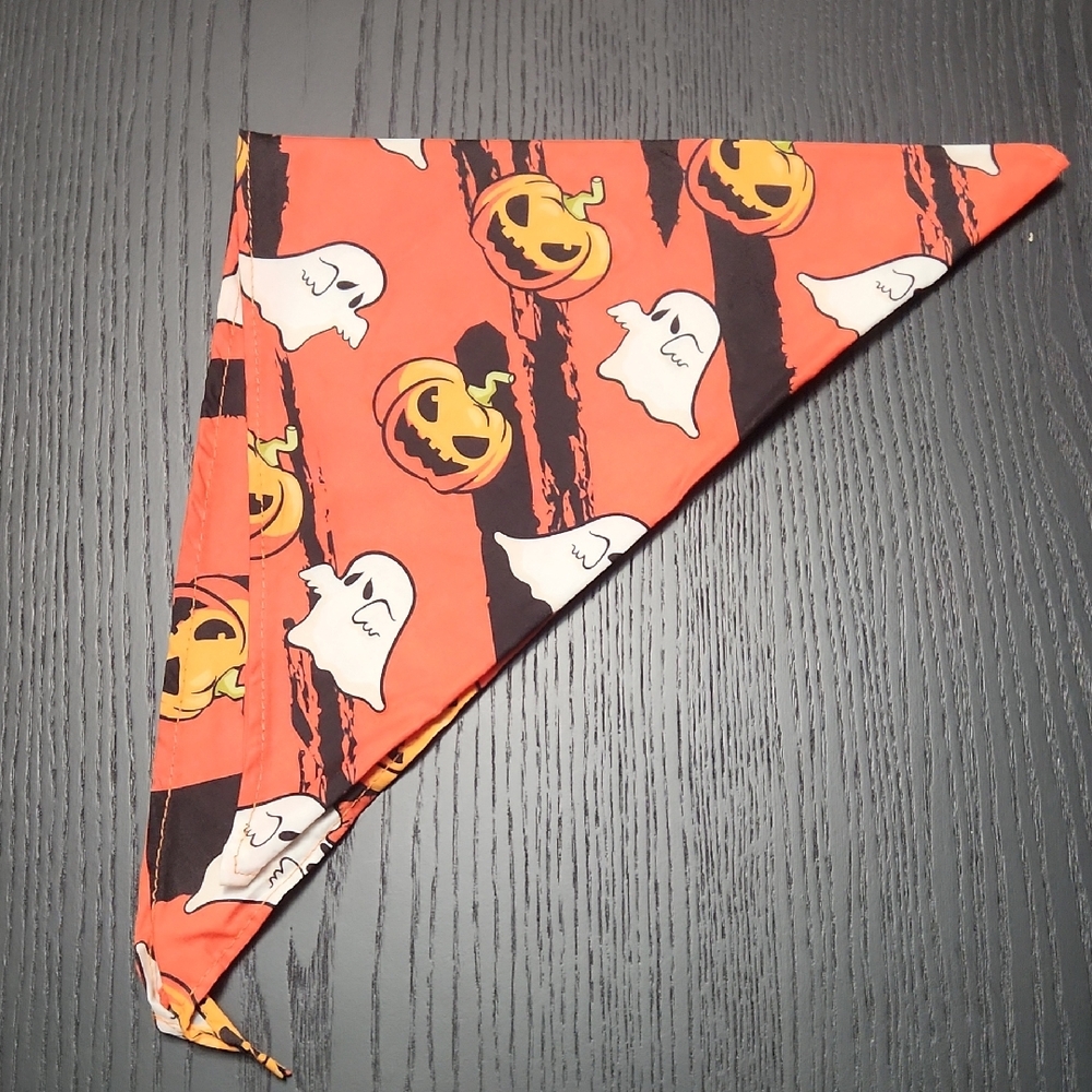 Halloween Ghost and Pumpkin Pet Costume Bandana
